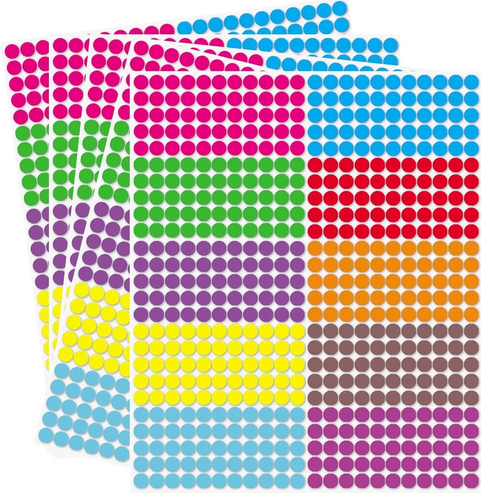 Small Dot Stickers – round Color 1/4» Coding Labels Circle Dot Stickers Label S