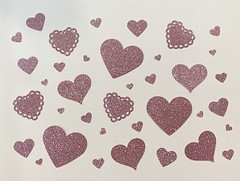 450+ Super Fun Heart Die Cuts Mixed Pink Pack Valentines Embellishment/Ephemera