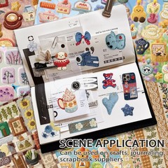 Bomichi Japanese Embroidered Sticker Book, Animal and Plant Theme 680+ Pcs C…