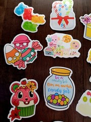 STICKERS x 10 Sweets Ice Cream Candy Cupcake Gummies Lollipop Pavlova 23V5