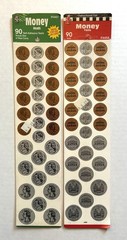 2 Packs Brand New Sealed Instructional Fair Money Heads And Tails Stickers
