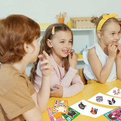 27 Sheets Cat Make a Face Sticker Sheets for Kids Todders Activities, Make Your