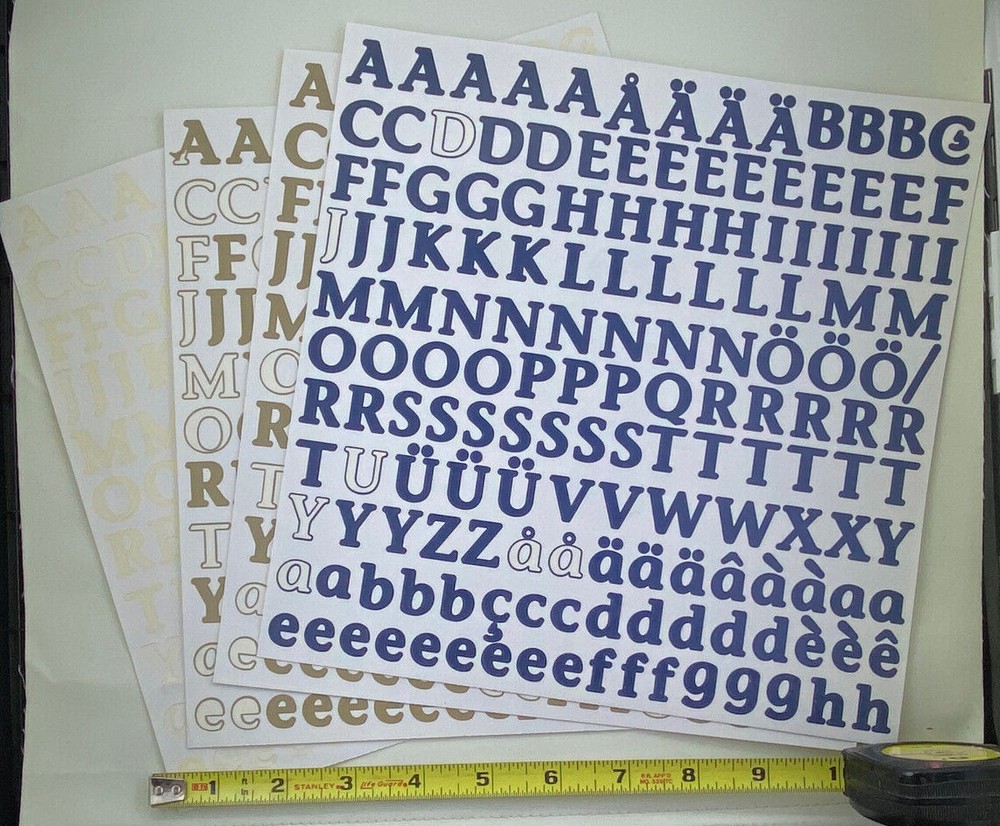 Creative Memories Classy Mini .5” & Large 1” ABC 123 Alphabet Stickers YOU PICK