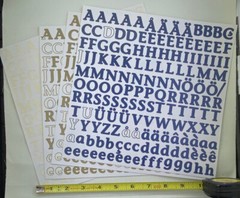 Creative Memories Classy Mini .5” & Large 1” ABC 123 Alphabet Stickers YOU PICK