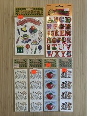 Lot of 6 VTG Sticker Packs Birthday School Animals Alphabet New Sealed