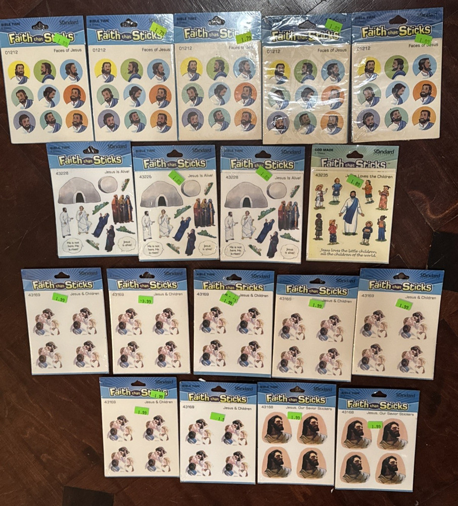 LOT Faith That Sticks Jesus – NEW Standard Publishing – 18 Packs – 730 STICKERS!