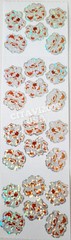 JILLSON & ROBERTS STICKERS HAMBLY PRISMATIC GLITTER SHEET POPCORN / POPOROPOS.