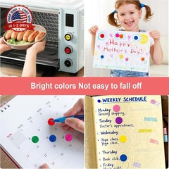 5000 PCS 3/4″ Colored Dot Stickers – 10 Bright Colors Removable Color Coding Lab