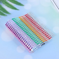 Acrylic Rhinestone Sticker Multi Shape Bright Color For Gift Giving 1 Sheet