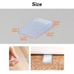 Tahikem 8 Pcs Plastic Clear Table Highest side 0.2in/5mm, – 8