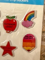 American Greetings Puffy Stickers School Rainbows Sports Kids Vintage 1982