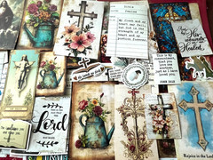 #773 – SMALL FAITH & FLORAL Junk Journal Scrapbooking Kit – 15 Pieces SHIPS FREE