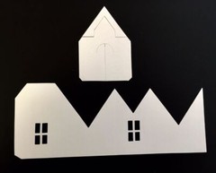 Tim Holtz Village Die Cuts * Village Manor * Black or White Cardstock * One Set
