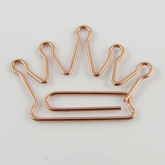 6pcs Rose Gold Princess Crown Paper Clip Photo Clip 28x37mm Journal Scrapbook
