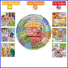 68 Sheets Colorful Scented Scratch & Sniff Stickers with 17 Food & Floral Scents