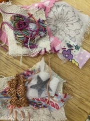 Slow Stitch, Patch, Vintage Handmade Upcycle,Junk Journal,tag,embellishment