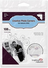 Creative White Photo Corners – Acid-Free Self-Adhesive, Perfect for Scrapbooks