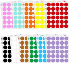 1″ round Colored Dot Stickers Labels,660 Pack,Orange