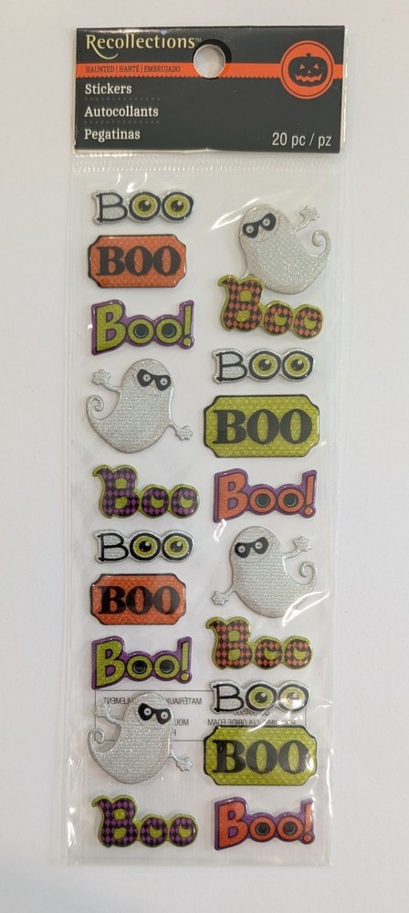 Halloween Ghosts & Boo! Words Scrapbooking Stickers By Recollections