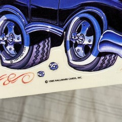 HTF Vintage 1985 Hallmark Cards Design Your Own Hot Rod Sticker Sheet Unused