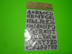 New ! 64 Counts Crafter’s Square Stickers Autocollants Foil Letter A -Z # 1-10