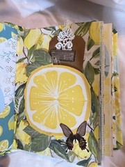 Lemon Themed Junk Journal 6 X 8 X 2” Approximately 40 Pg