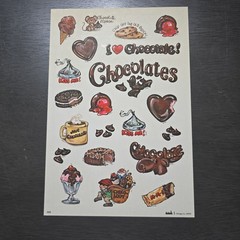 Rare 1980 Vintage Mark I Chicago SS9 Chocolat Sticker Sheet Cute
