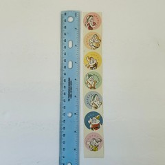 VINTAGE STICKERS The Disney Store Snow White Characters WHISTLE WHILE YOU WORK
