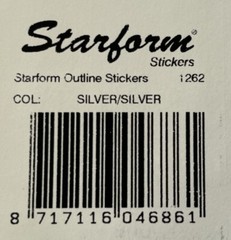 SILVER FLOWER BORDER Outline Stickers(4”x9”)Starform•Garden •Strips•Blooming