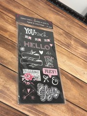 MICHAELS 348867 Chipboard Sticker Set You Rock Hello Love Crafting Embellishment