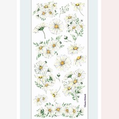 Violette Stickers – White Daisies – 1 Daisy Flowers Sticker Sheet – Scrapbooks