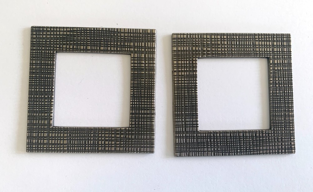 Lot of 2 Making Memories TWINE SQUARE CHARMED FRAMES 2-1/4″ X 2-1/4″
