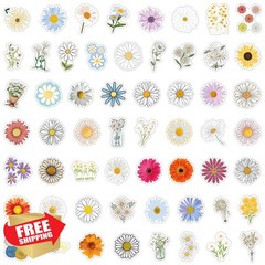 Mrotayi 55PCS Flower Stickers Colours-6