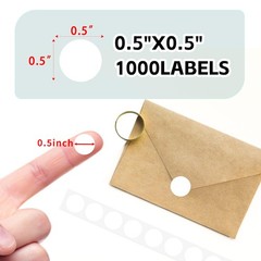 0.5″ Round Color Coding Circle Dot Labels on a Roll, 1000 Stickers in Plastic…