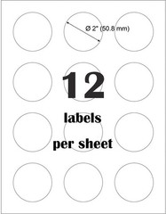 Tear-Resistant Round Stickers – 2″ Diameter – 1200 Labels