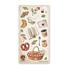 Autumn Picnic Stickers – Food, Books, and Nature Sticker Sheet – Crafts
