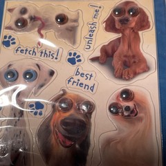 New Vintage Stickety-Doo-Da TWISTED WHISKERS Magnetic Picture Frame Stickers NOS