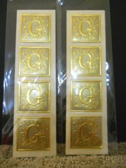 Fossler Foil Seals For Gift Wrap Tags Place Cards Envelopes 2 Pks Letters New