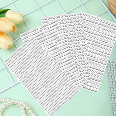 Hiar Pearls Stick On, 1792 pcs Pearl Stickers, 3/4/5/6mm Self-Adhesive Pearls fo