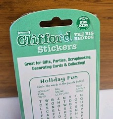 Clifford the Big Red Dog Vintage Sticker Scholastic Christmas NEW Sealed Vintage