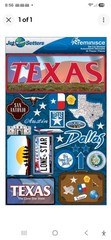 Scrapbooking Crafts Stickers 3D Texas License Plate Lone Star Dallas Yellow Rose