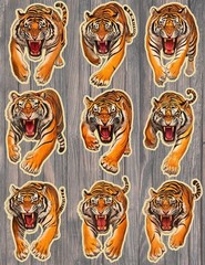 Fierce Tiger Die Cut Vinyl Stickers Scrapbooking Laptop Waterbottle