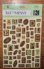 K&COMPANY Classic K Bailey Varied Clearly Yours Alphabet Letter Alphas Stickers