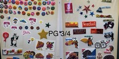 1 Full Binder Page front/back Vintage 80s 90s Stickers Puff Scratch n Sniff Good