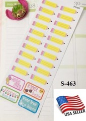 Erin Condren Planner Sticker – Back to School, Test, Exam, No School, Homework