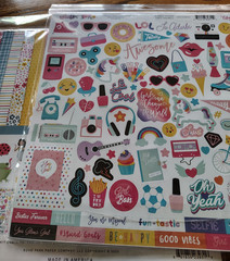 Echo Park Paper sets, chipboard stickers, Sticker book, embellishments