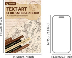 2438 Bronzing English Motivational Phrase Stickers, 40 Sheets for Journal Quote