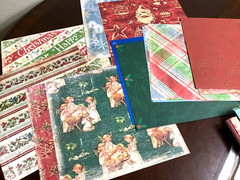 Scrapbooking Christmas 12 x 12 Paper Lot 121 Total +Extra Unopened Packs, Loose