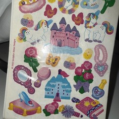 VTG 2002 Sandylion Stickers Unicorn Rainbow Castle Fantasy