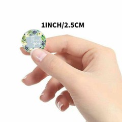 4 Roll of 2000pcs 1inch Assorted Floral Thank You Stickers Round Sealing Labels
